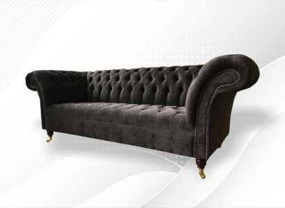 Chesterfield Original Furniture 3 Seater Couch Upholstery Sofas Couches Textile Sofa new